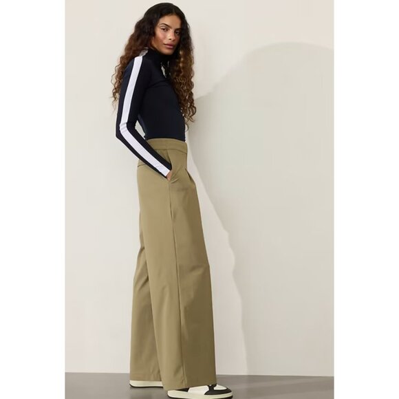 New Athleta Size 6 Pinnacle Trouser Olive Branch Green - Picture 3 of 7